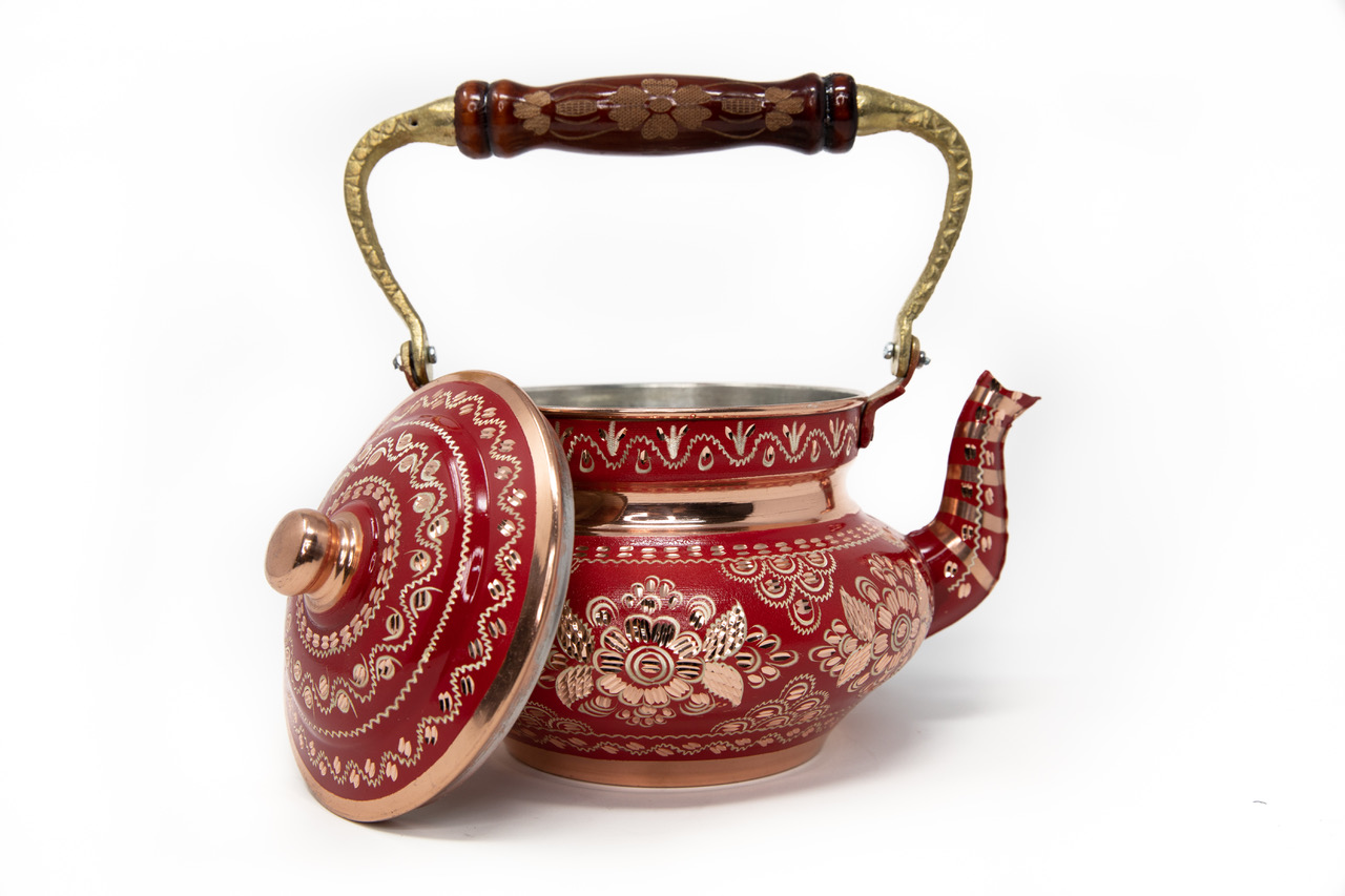 Red Color Glory Enamel Turkish Tea Pot Kettle, Turkish Teapot, Tea Kettle -  Traditional Turk